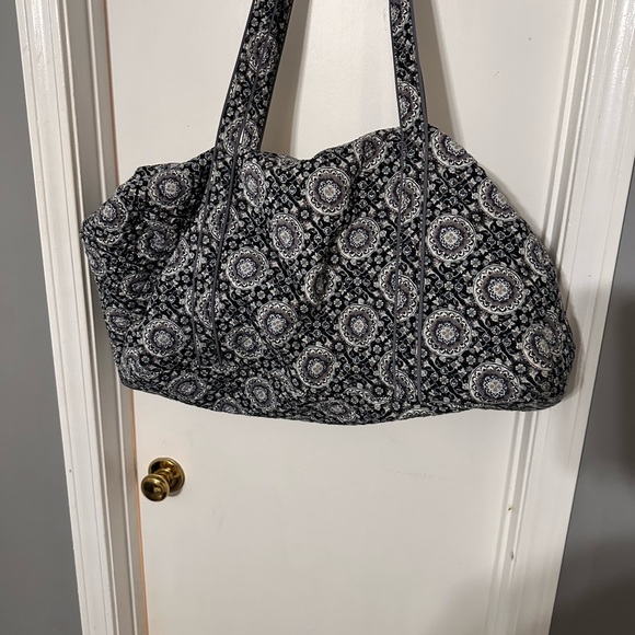 Vera Bradley Grey and Blue Medallion Large Duffel Bag - Picture 2 of 6